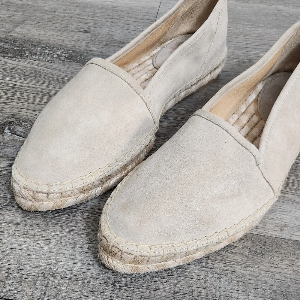 Frye Suede Espadrille Grey Beige‎